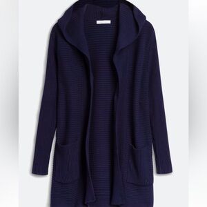 Navy Blue Honey Belle Hooded Cardigan Size XL